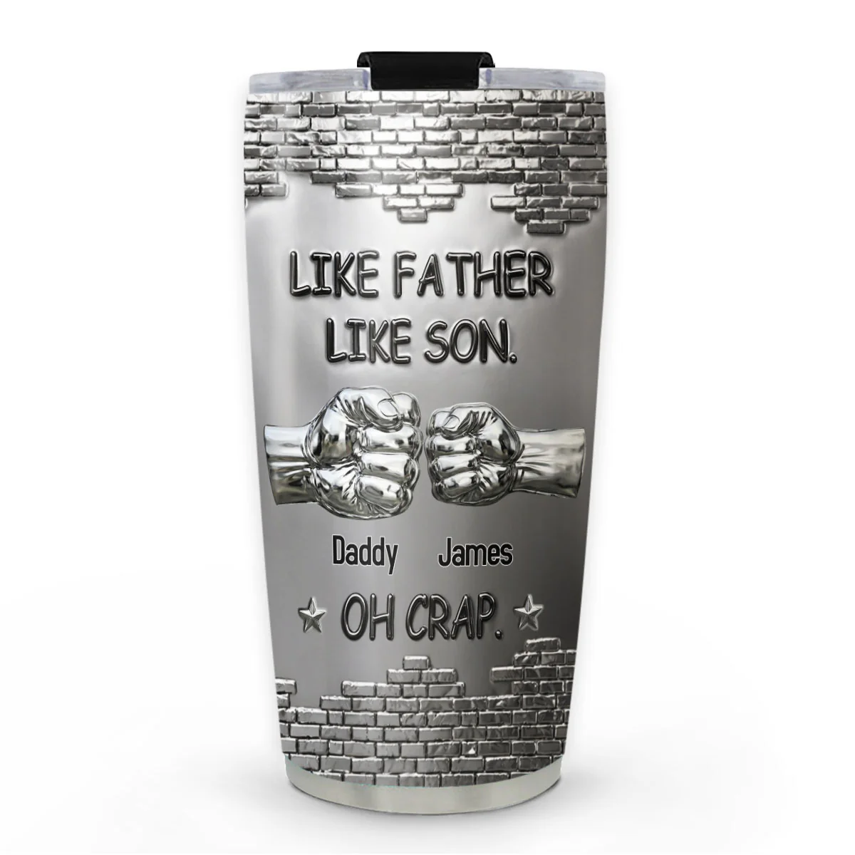 Like Father Like Son Oh Crap - Personalized Custom Tumbler