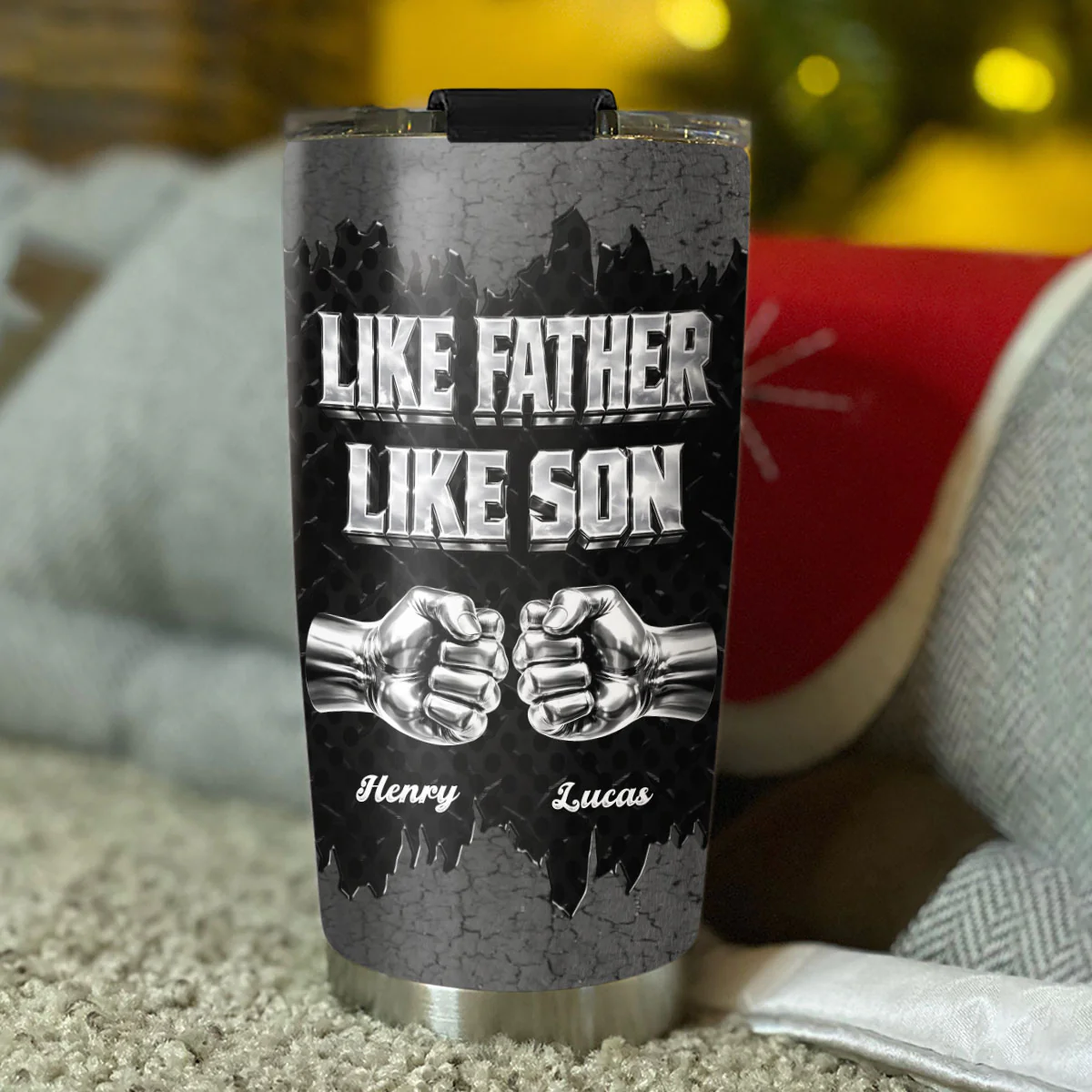Like Father Like Son - Personalized Custom Tumbler - Image 3