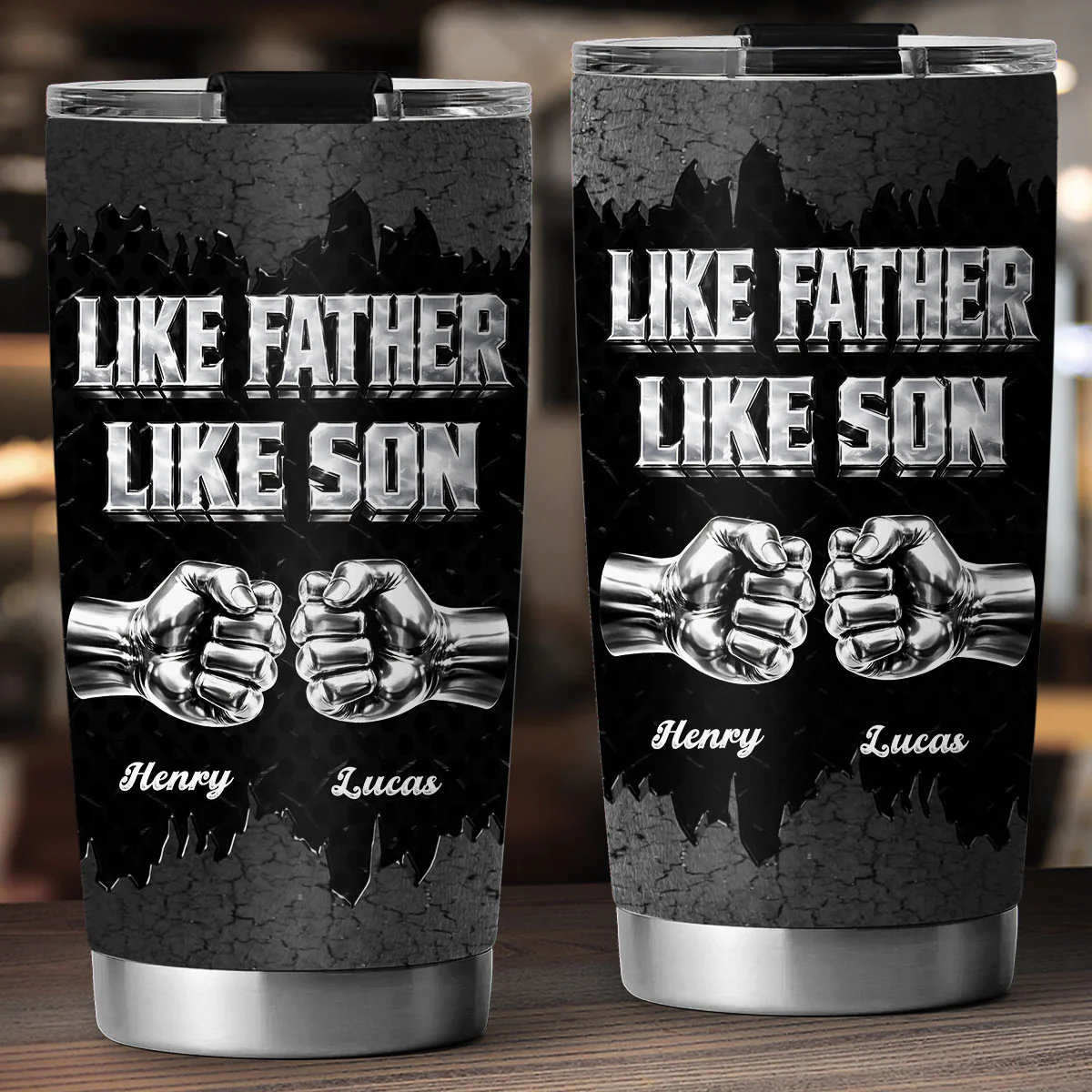 Like Father Like Son - Personalized Custom Tumbler - Image 5