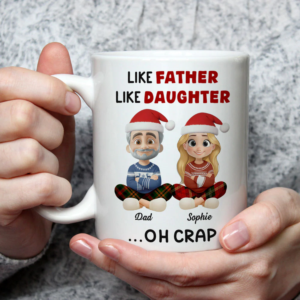 Like Father - Personalized Custom Coffee Mug - Image 2