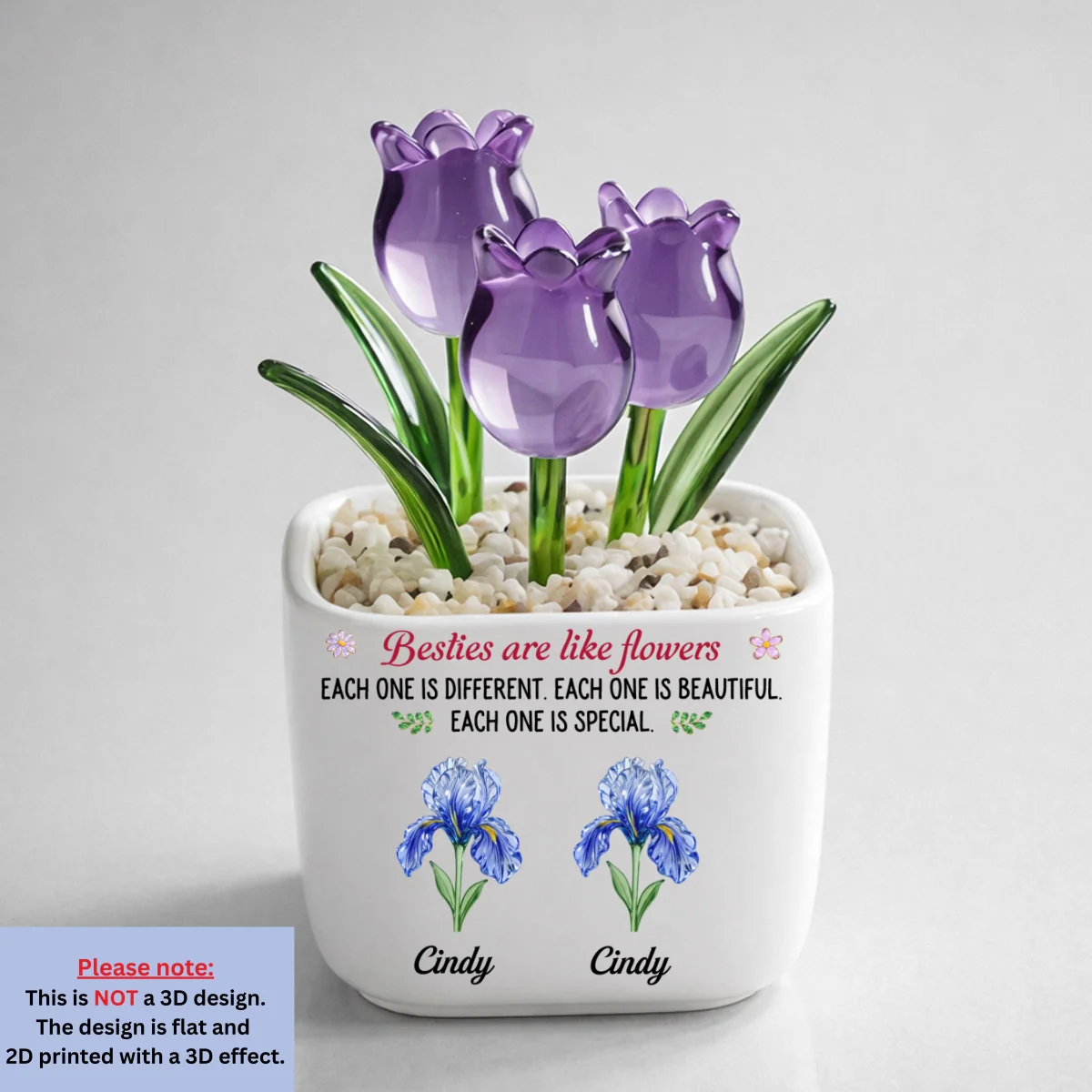 Like Flowers - Personalized Custom Glass Everlasting Tulips - Image 10