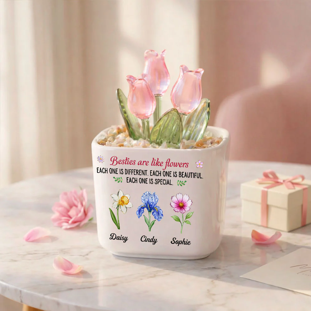 Like Flowers - Personalized Custom Glass Everlasting Tulips - Image 2