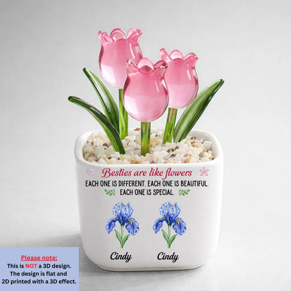 Like Flowers - Personalized Custom Glass Everlasting Tulips - Image 9