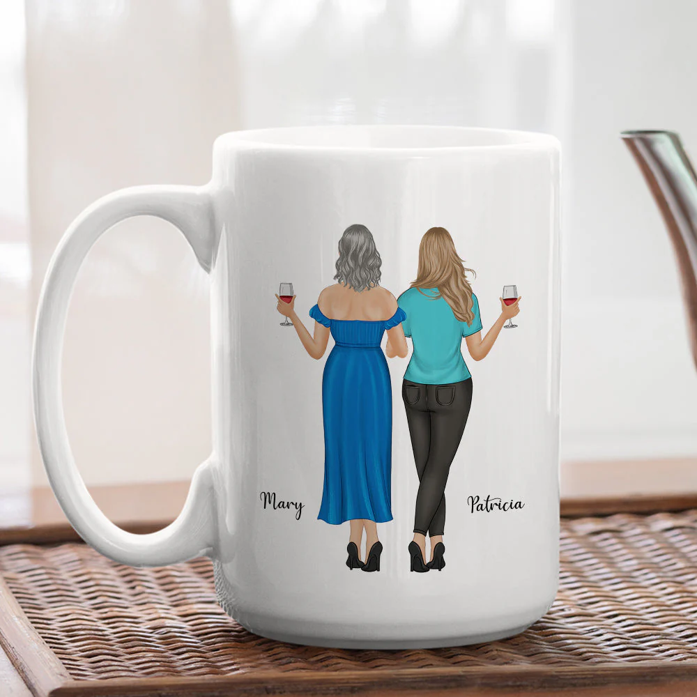 Like Mom Like Daughter Oh Crap - Personalized Custom Coffee Mug - Image 4