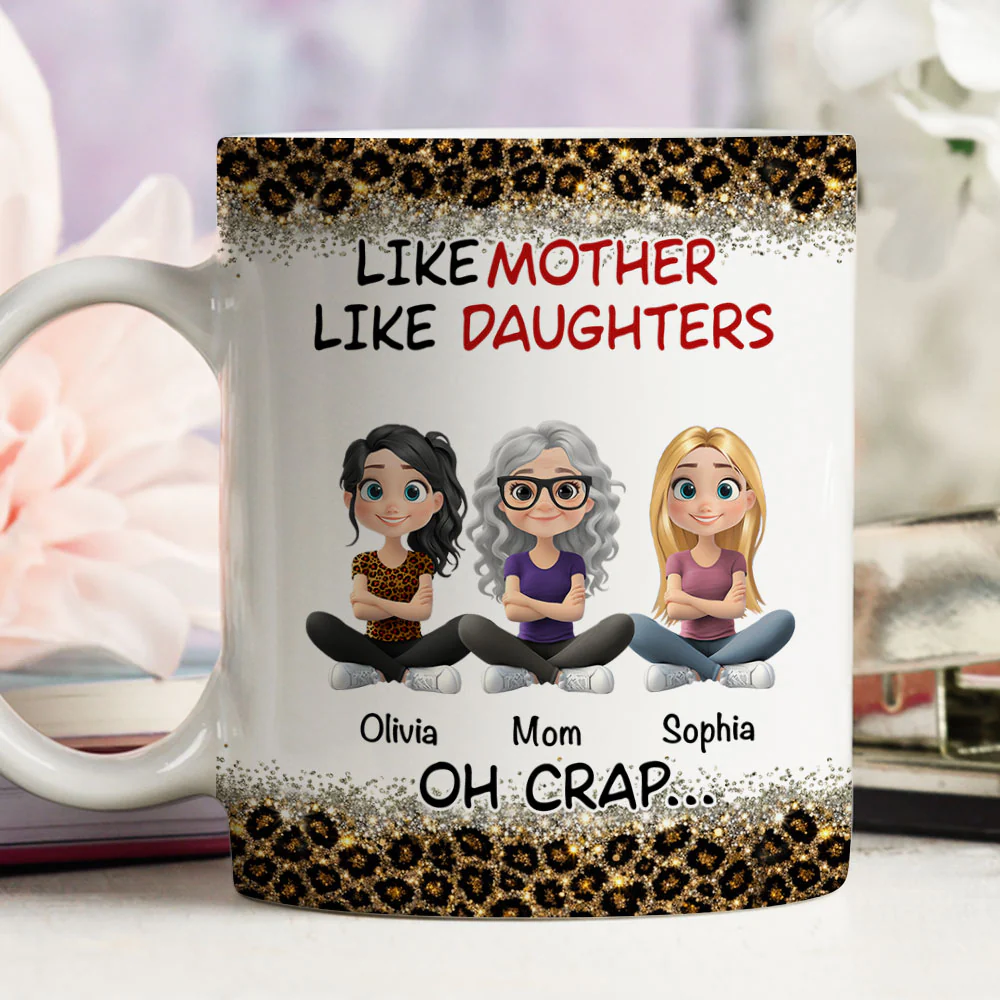 Like Mother And Daughter - Personalized Custom Coffee Mug - Image 4