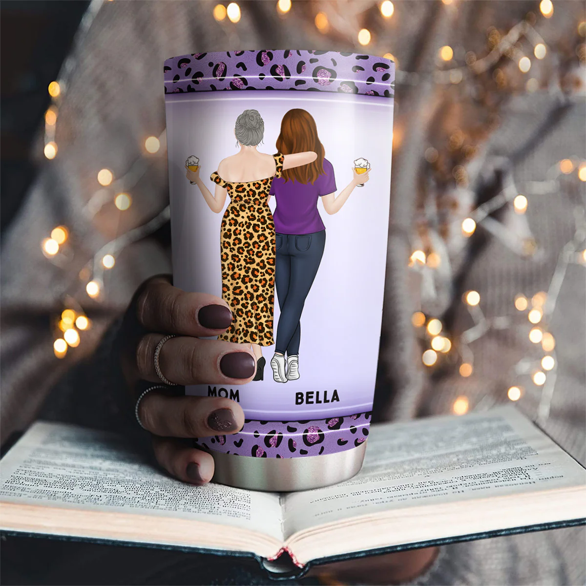Like Mother Like Daughter - Personalized Custom 3D Inflated Effect Tumbler - Image 2