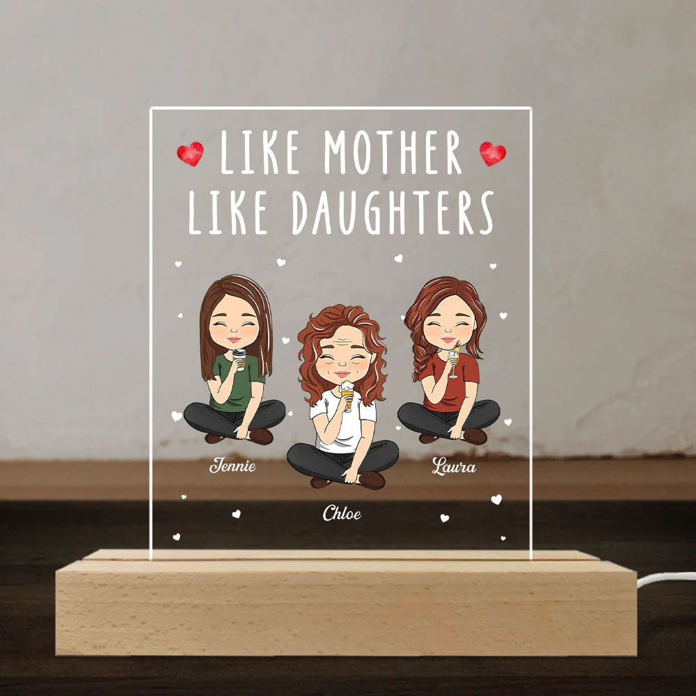 Like Mother Like Daughter - Personalized Custom LED Light - Image 3