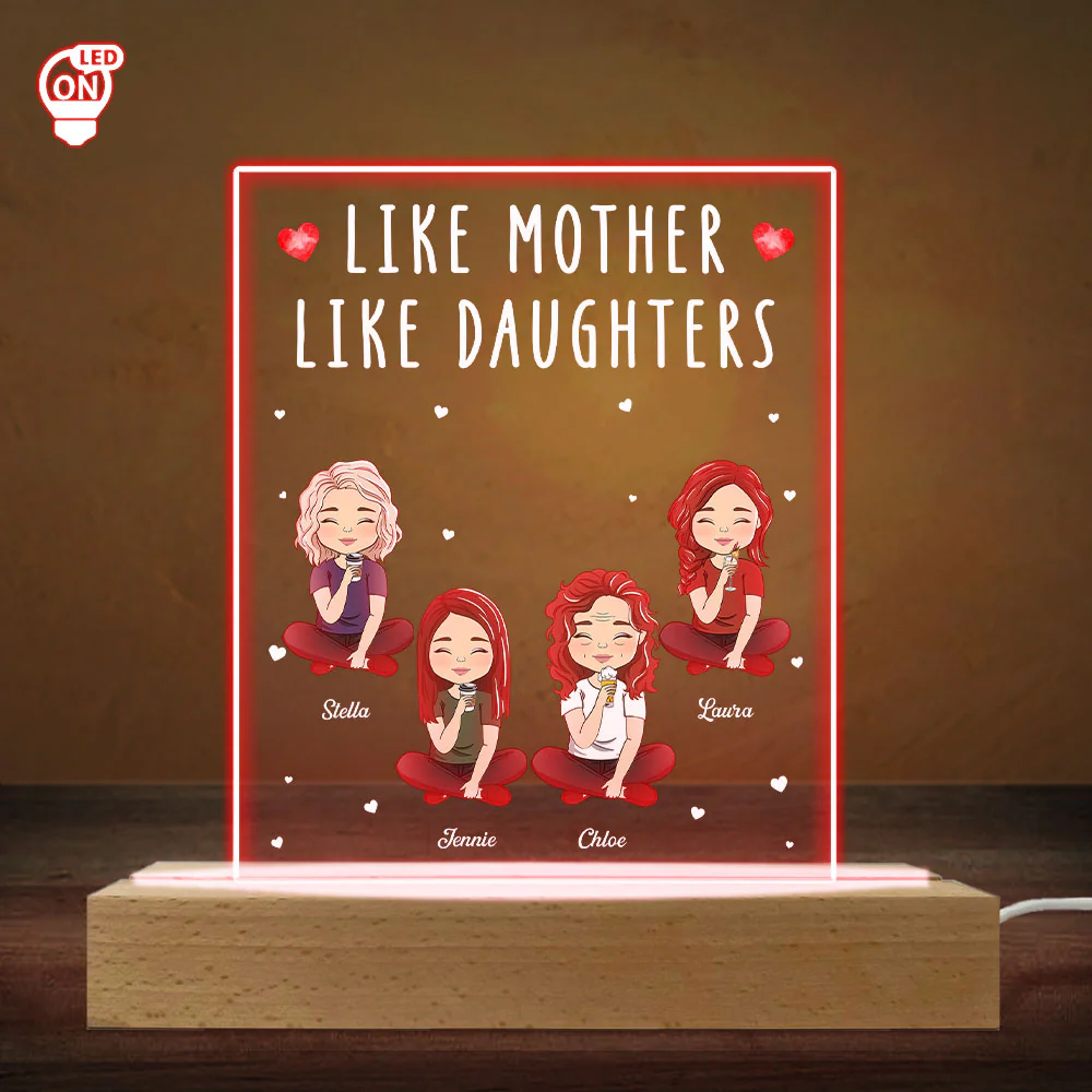 Like Mother Like Daughter - Personalized Custom LED Light - Image 4