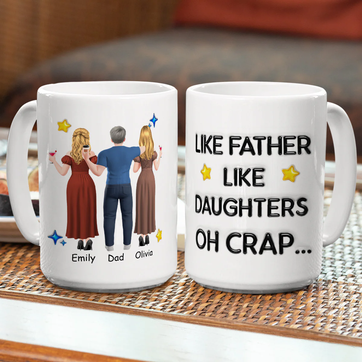 Like You Like Me Father Version - Personalized Custom 3D Effect Mug - Image 3