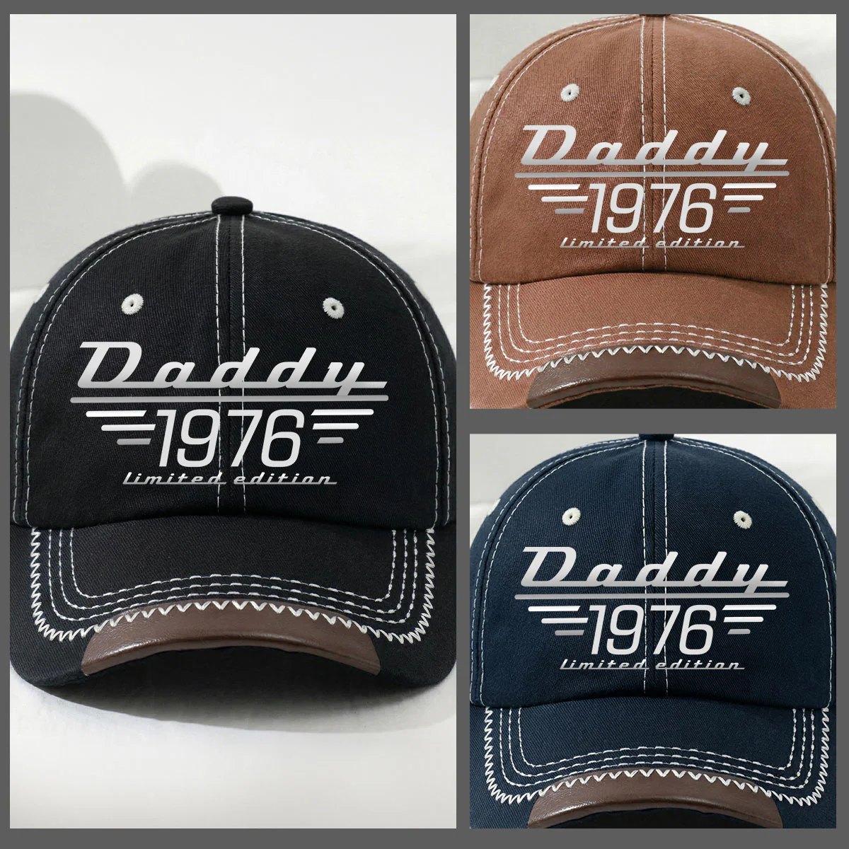 Limited Edition Daddy - Personalized Custom Vintage Soft Baseball Cap - Image 2