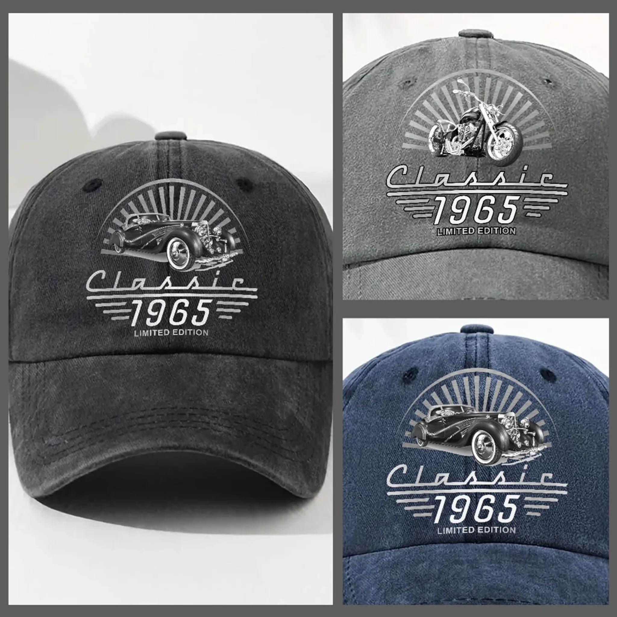 Limited Edition - Personalized Custom Vintage Washed Denim Cap - Image 4