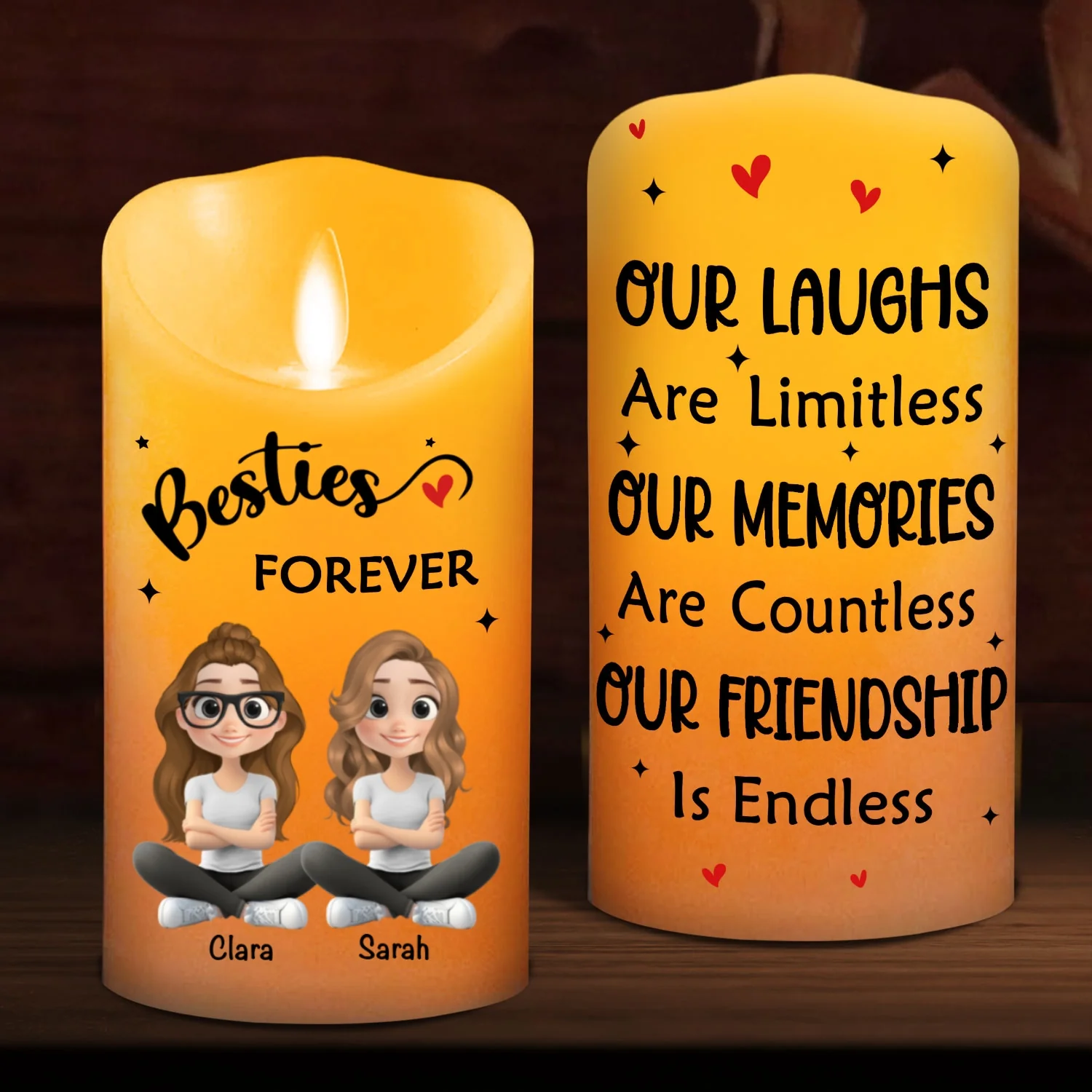 Limitless Friendship Glow - Personalized Custom LED Candle - Image 6