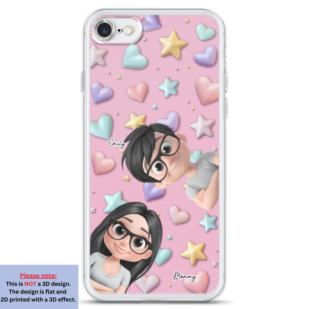 Linda Mamá y Niños - Funda de Teléfono Personalizada con Efecto 3D - Image 5