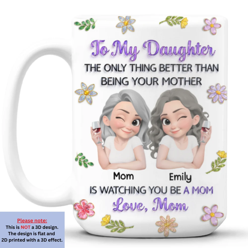 Linked Together Cartoon Blink - Personalized Custom 3D Effect Mug - Image 8