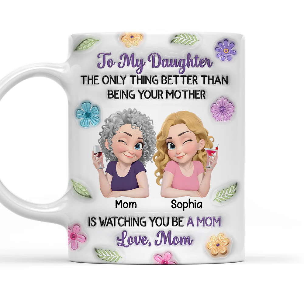 Linked Together Cartoon Colorful - Personalized Custom 3D Inflated Effect Mug