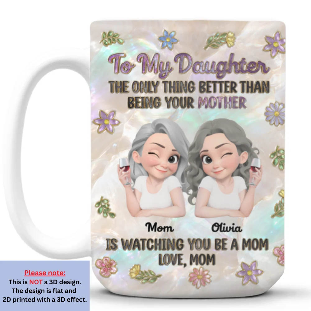 To My Be Loved Daughter -  Personalized Custom 3D Effect Mug - Image 7