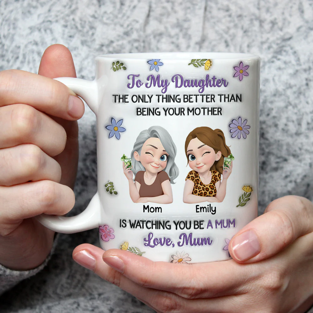 Linked Together Cartoon - Personalized Custom 3D Inflated Effect Mug - Image 3