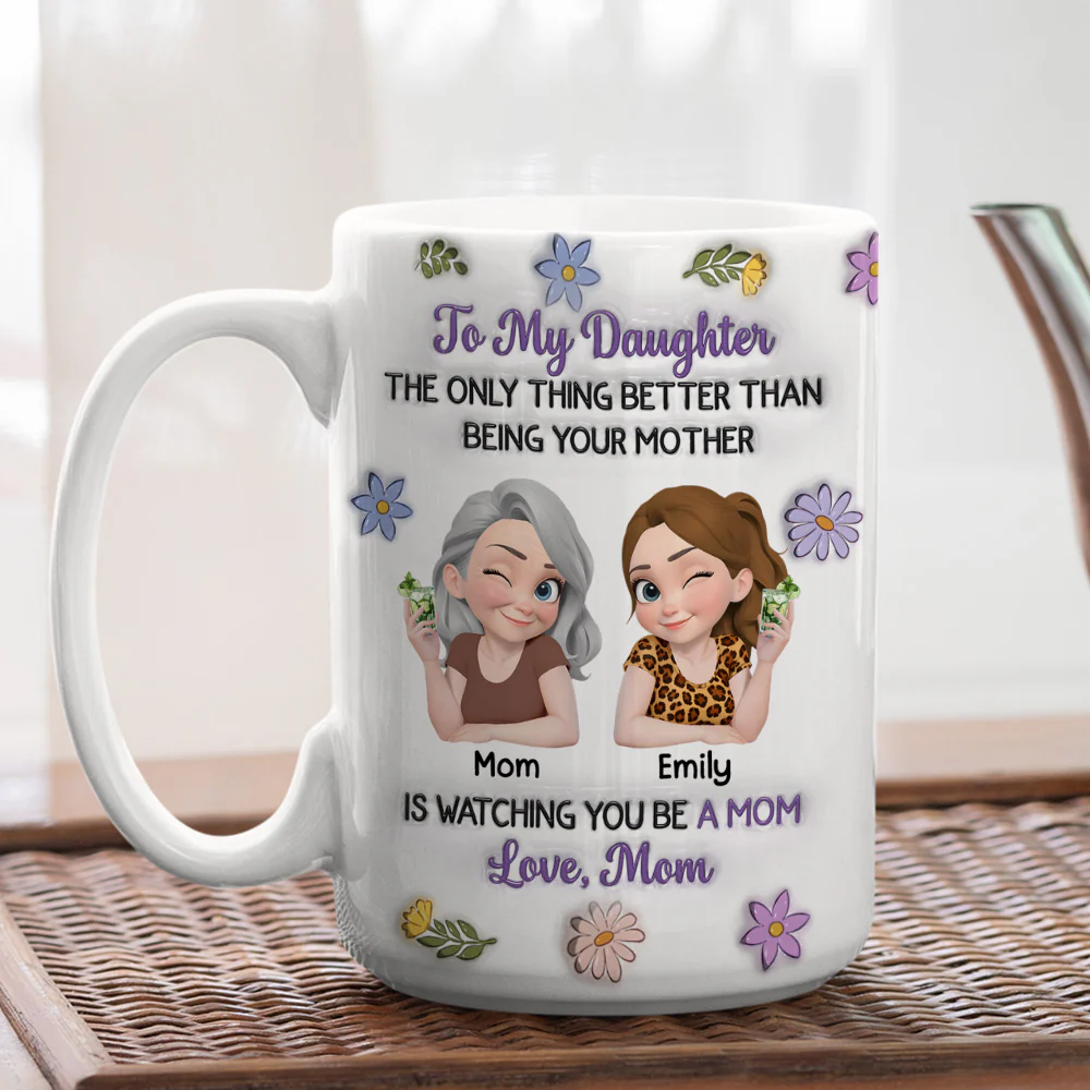Linked Together Cartoon - Personalized Custom 3D Inflated Effect Mug - Image 4