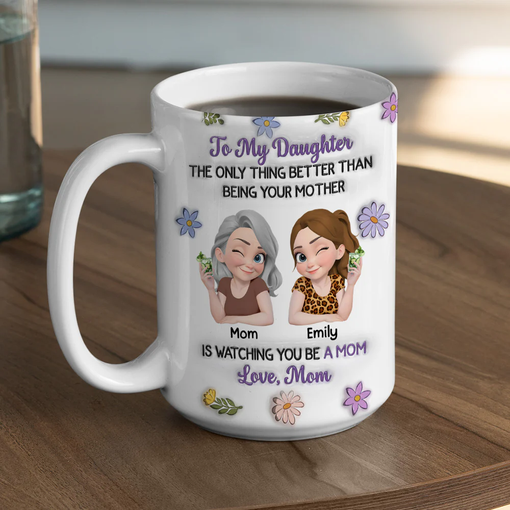 Linked Together Cartoon - Personalized Custom 3D Inflated Effect Mug - Image 5