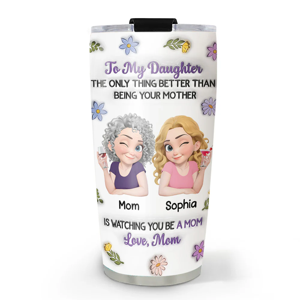 Linked Together Cartoon - Personalized Custom 3D Inflated Effect Tumbler