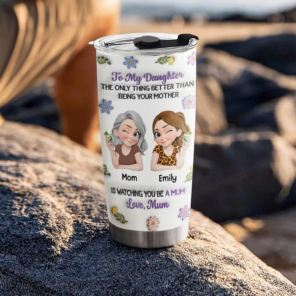 Linked Together Cartoon - Personalized Custom 3D Inflated Effect Tumbler - Image 5