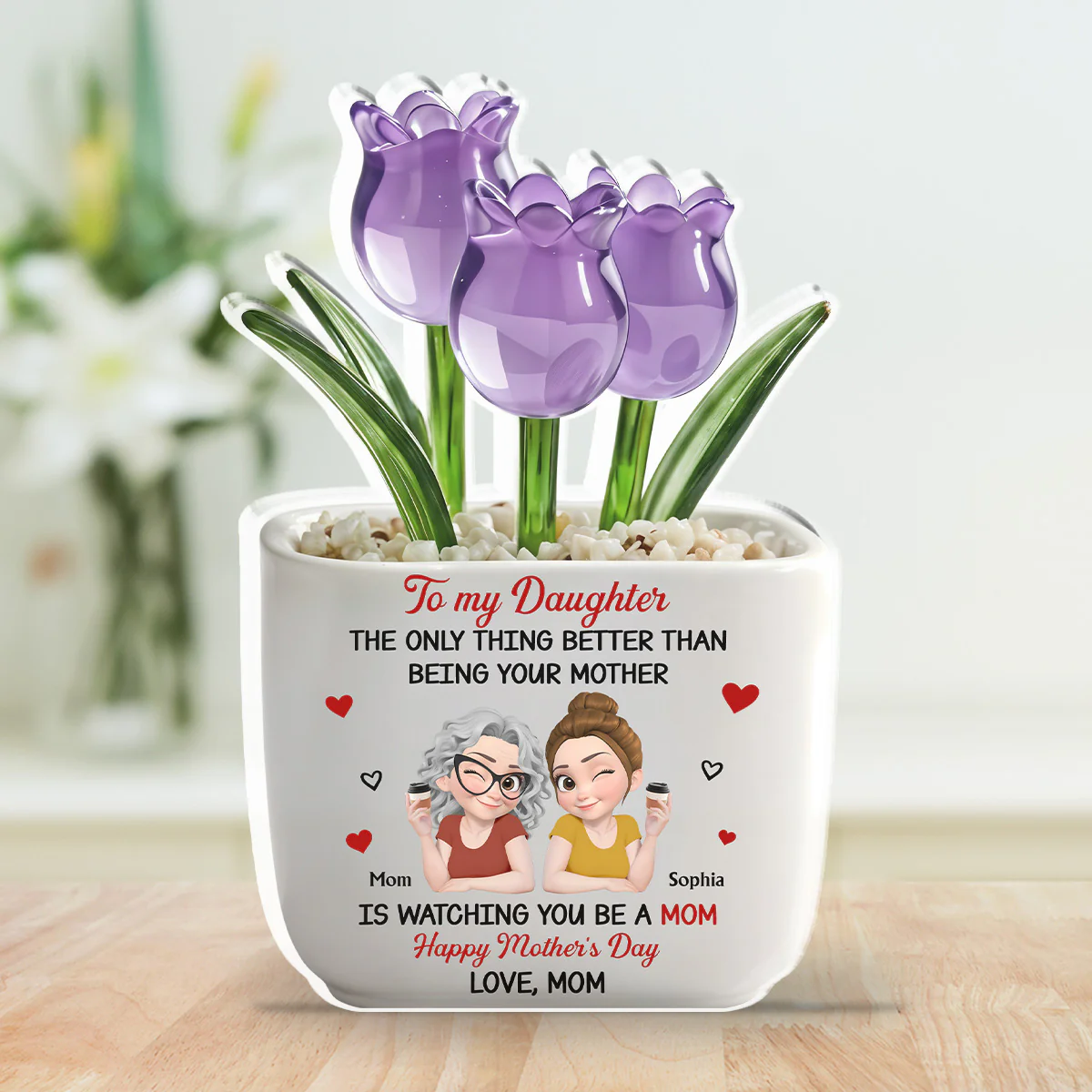 Linked Together Cartoon - Personalized Custom Acrylic Plaque - Image 3