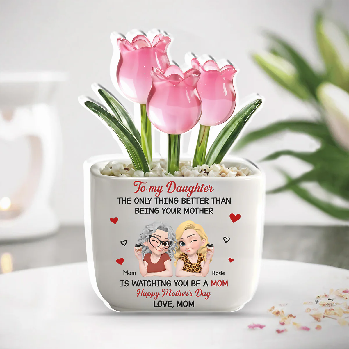 Linked Together Cartoon - Personalized Custom Acrylic Plaque - Image 4