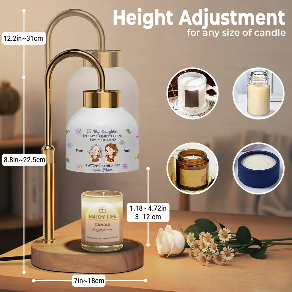 Linked Together Cartoon - Personalized Custom Candle Warmer Lamp - Image 3