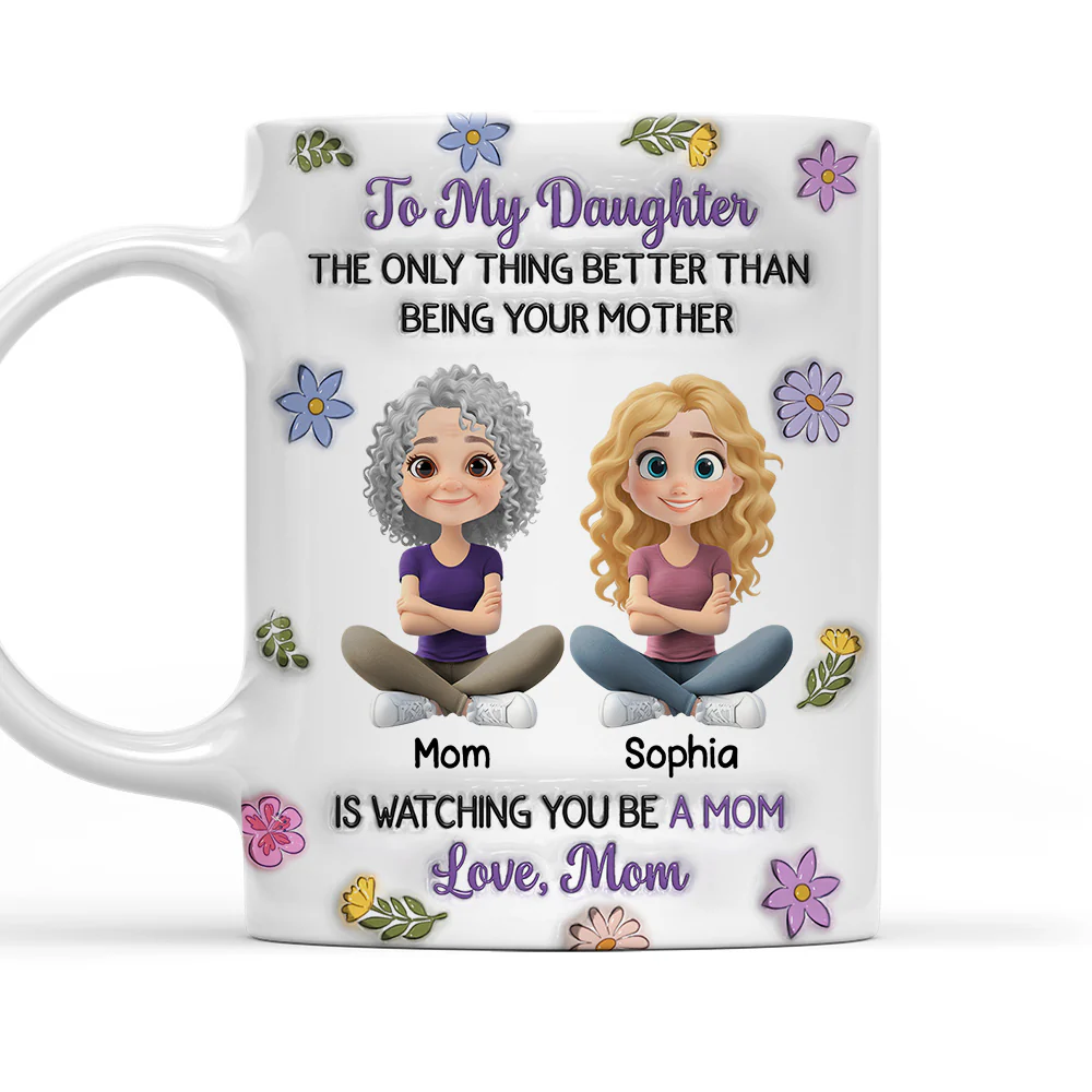 Linked Together Cartoon Version 2 - Personalized Custom 3D Inflated Effect Mug