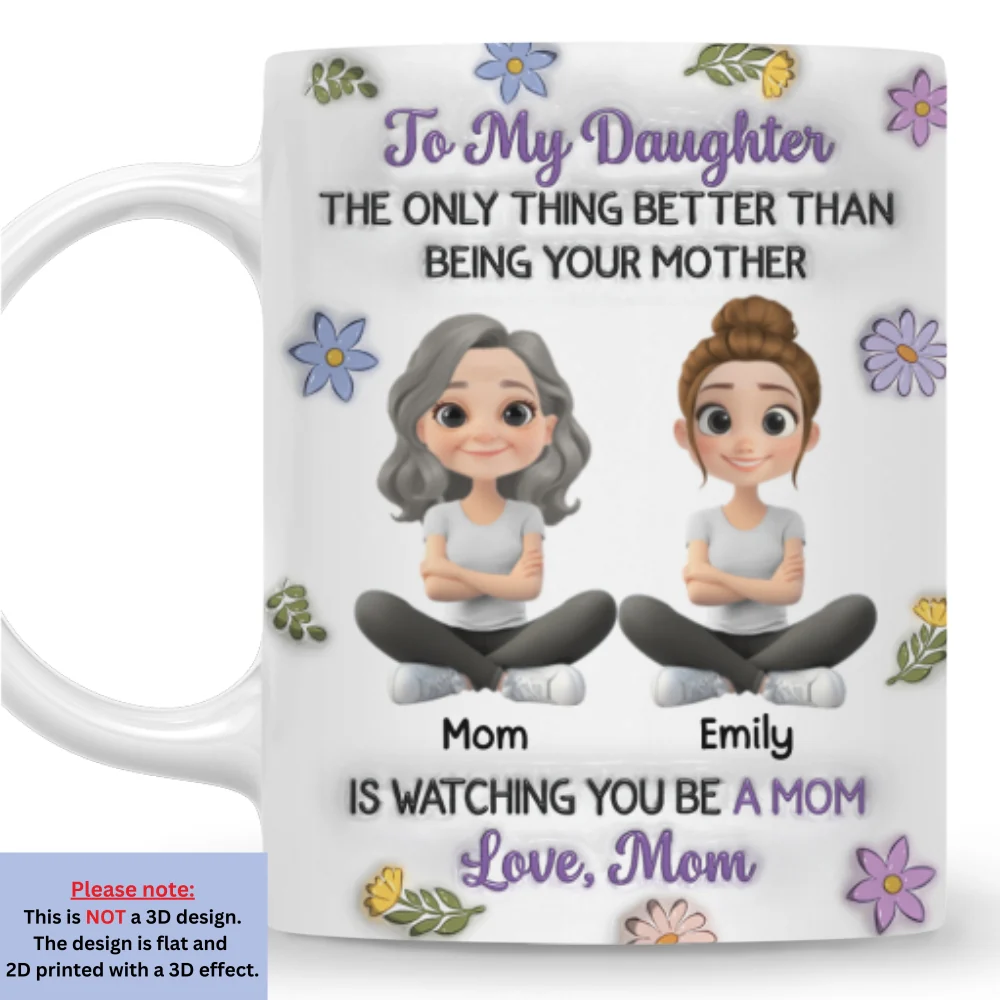 Linked Together Cartoon Version 2 - Personalized Custom 3D Inflated Effect Mug - Image 7