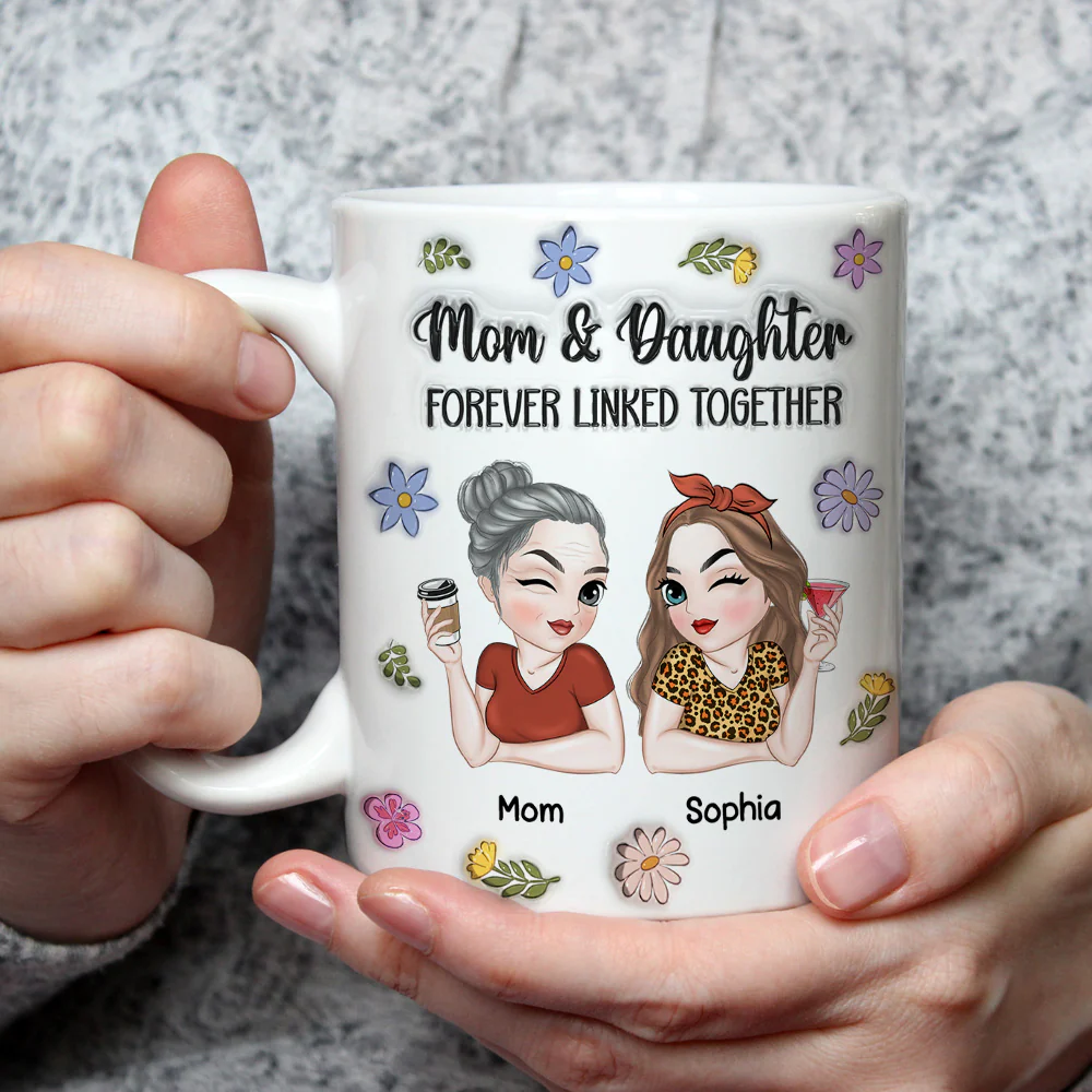Linked Together - Personalized Custom 3D Inflated Effect Mug - Image 3