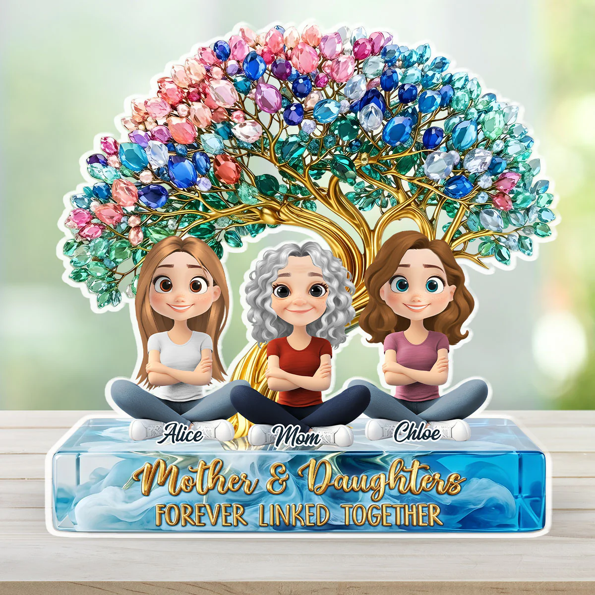 Linked Together - Personalized Custom Acrylic Plaque - Image 2
