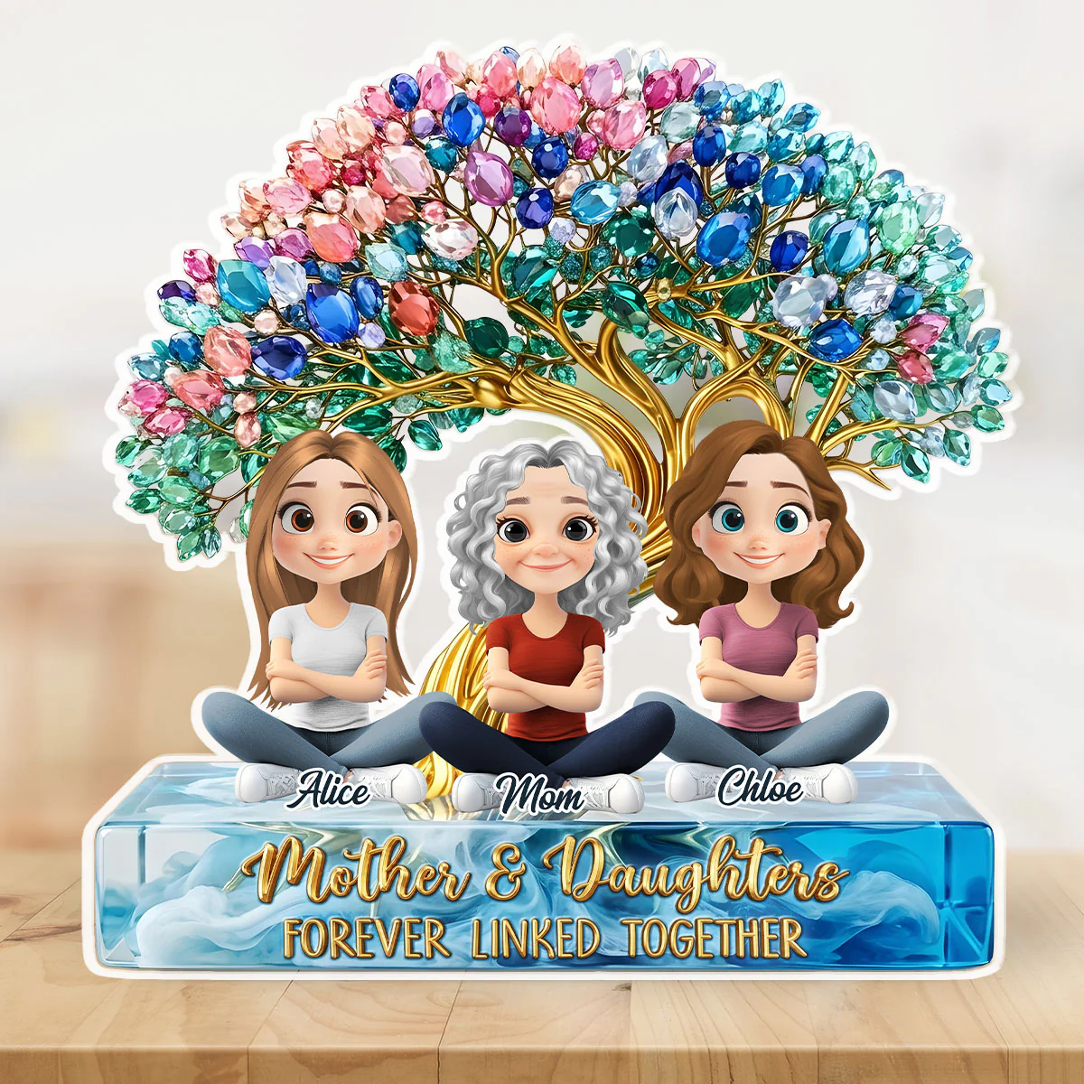 Linked Together - Personalized Custom Acrylic Plaque - Image 3