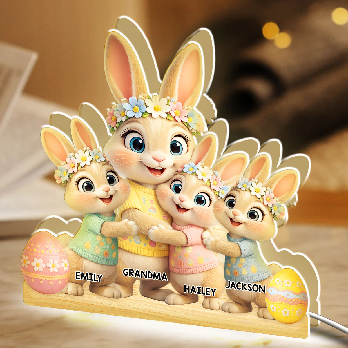 Little Bunny Easter Grandma - Personalized Custom Light Box - Image 2