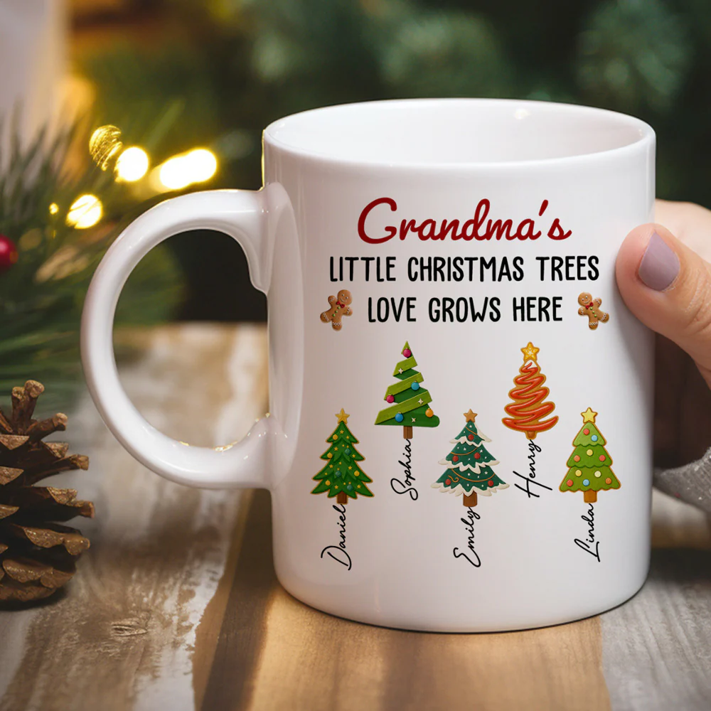 Little Christmas Tree - Personalized Custom Coffee Mug - Image 2