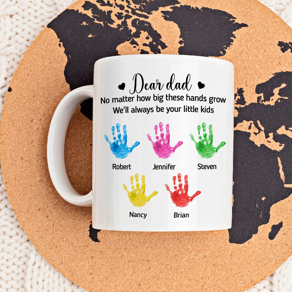 Little Kids Of Dad - Personalized Custom Mug - Image 3