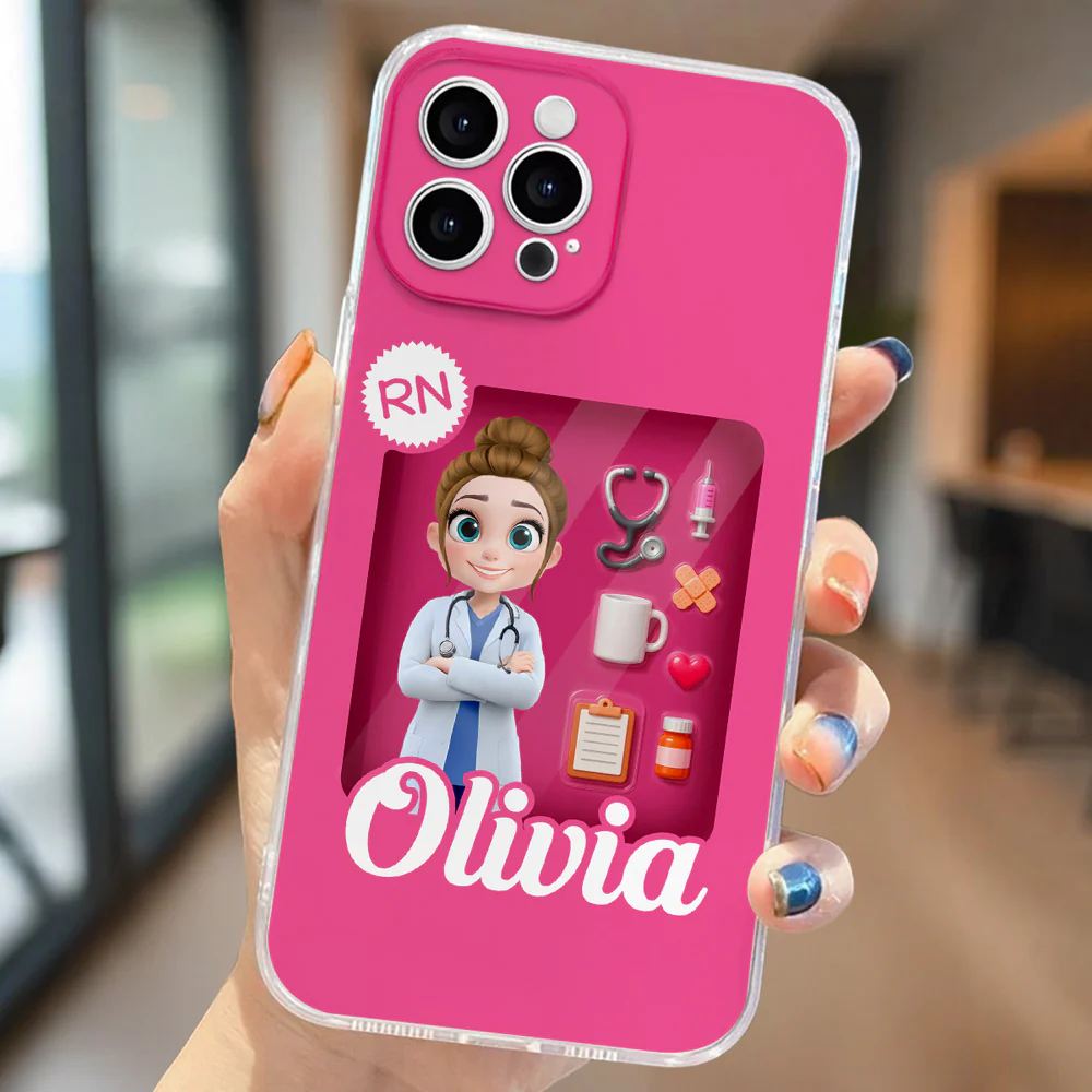Little Nurse Hero - Personalized Custom Phone Case - Image 4