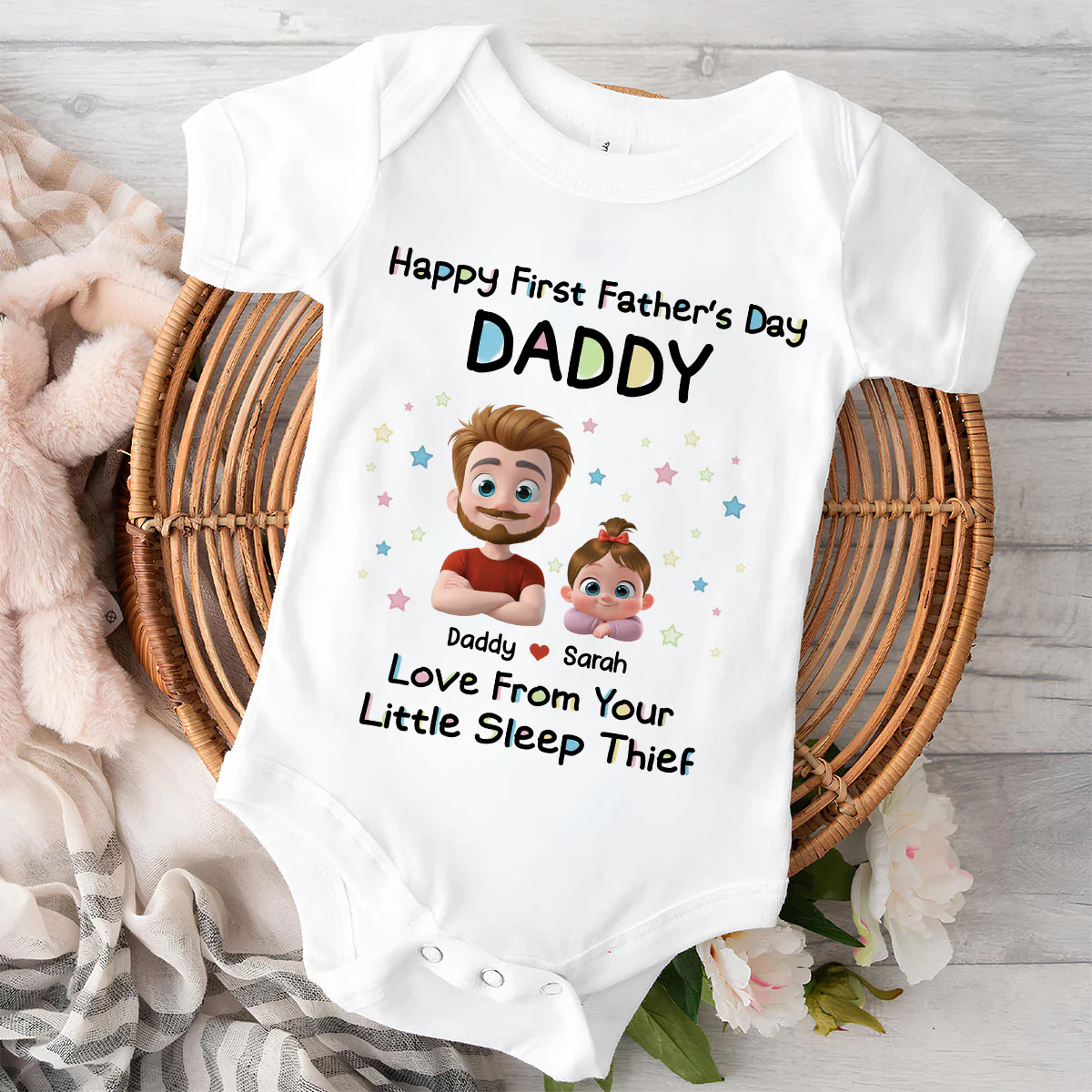 Little Sleep Thief - Personalized Custom Baby Onesie - Image 2