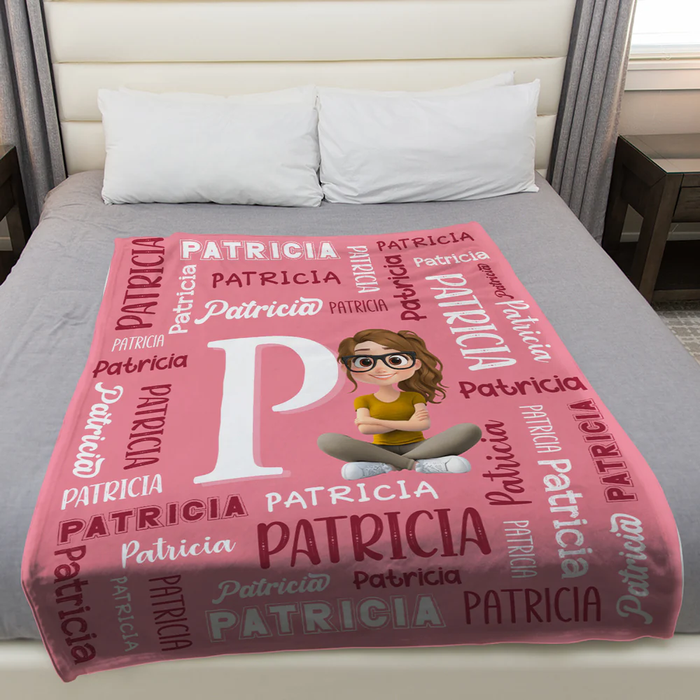 Little Star Name - Personalized Custom Fleece Blanket - Image 3