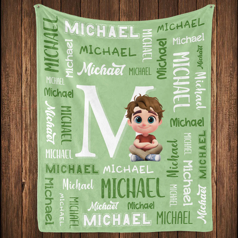 Little Star Name - Personalized Custom Fleece Blanket - Image 5