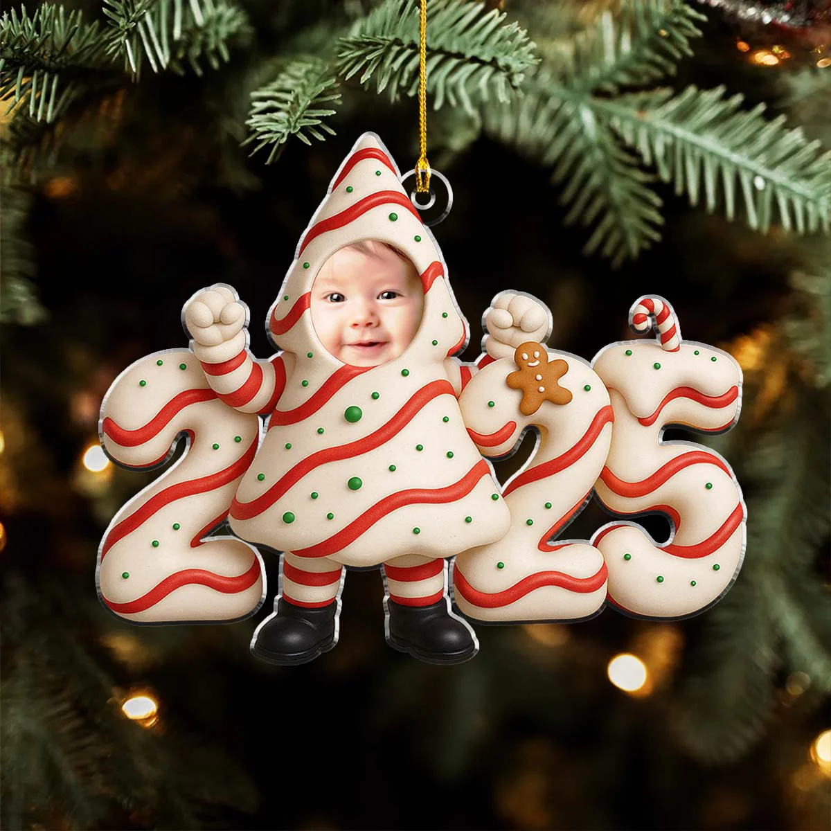Little Surprise 2025 - Personalized Custom Acrylic Ornament - Image 2