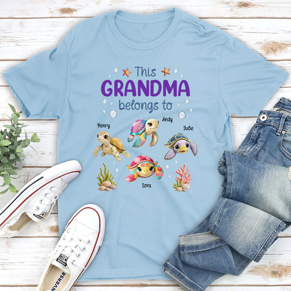 Little Turtle Of Nana - Personalized Custom Shirt - Image 3