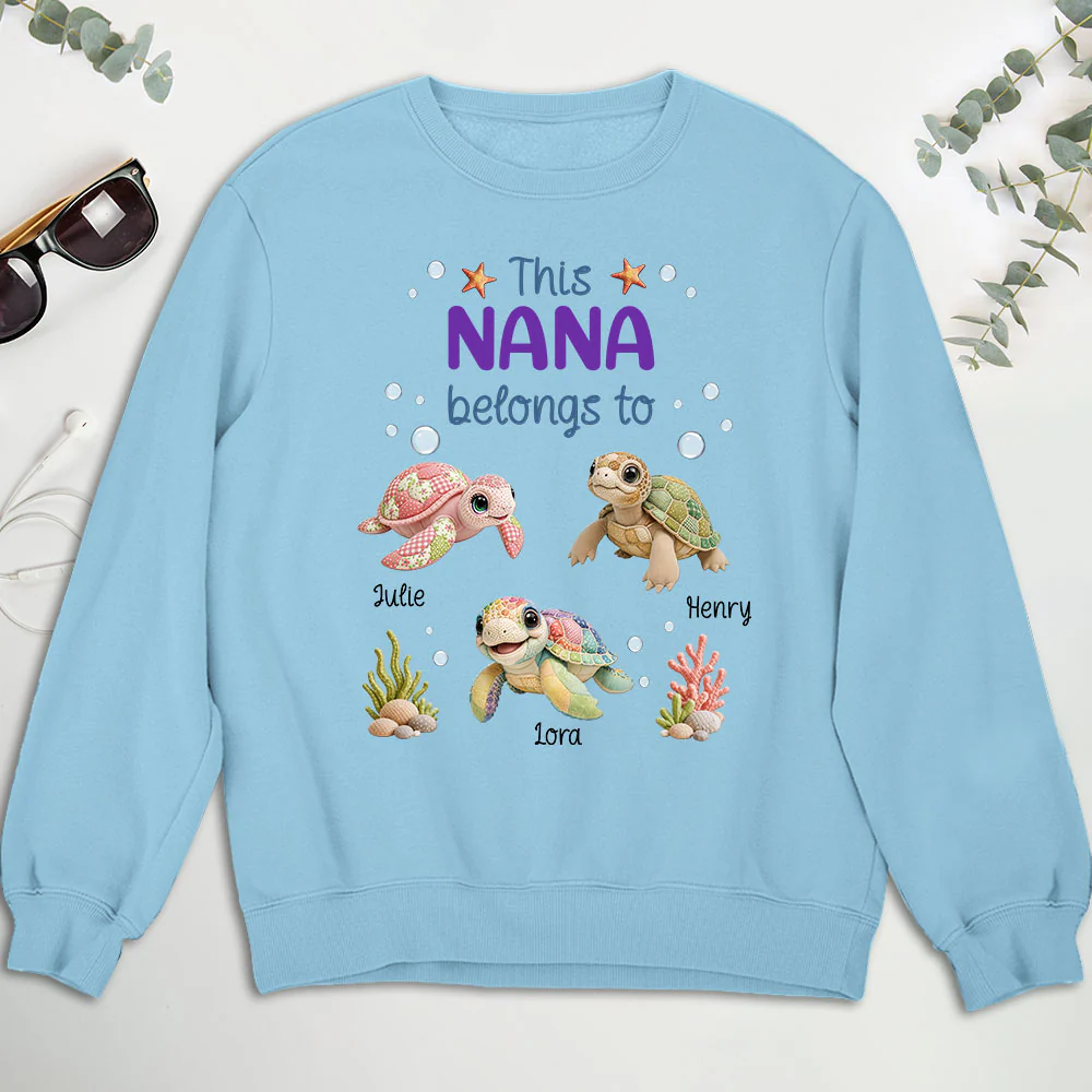 Little Turtle Of Nana - Personalized Custom Shirt - Image 5