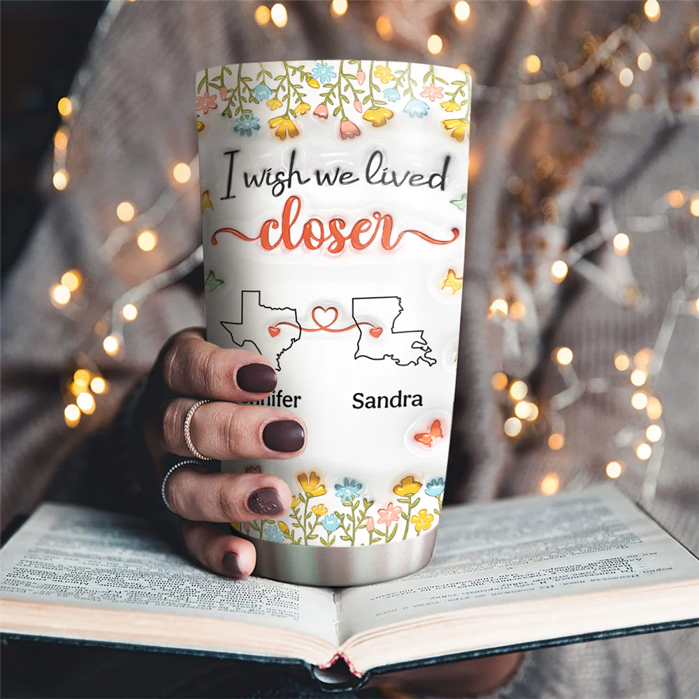Live Closer - Personalized Custom 3D Inflated Effect Tumbler - Image 2