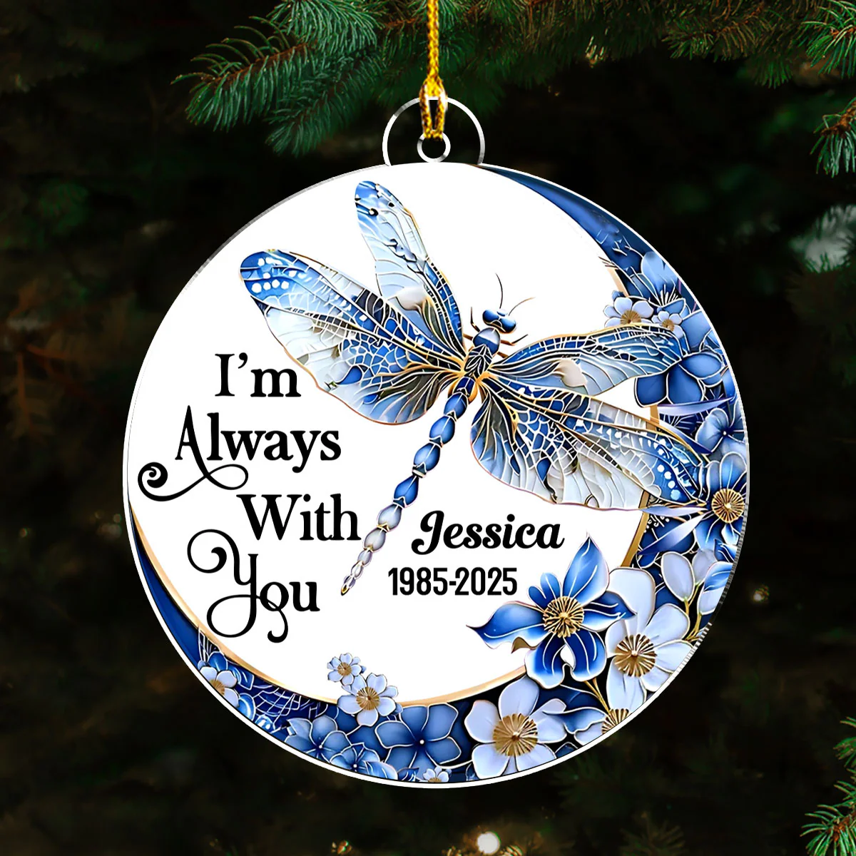 Live In Our Minds - Personalized Custom Acrylic Ornament