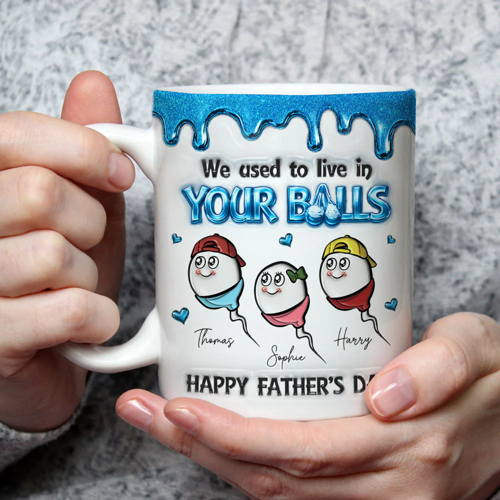 Live In Your Balls - Personalized Custom 3D Inflated Effect Mug - Image 3