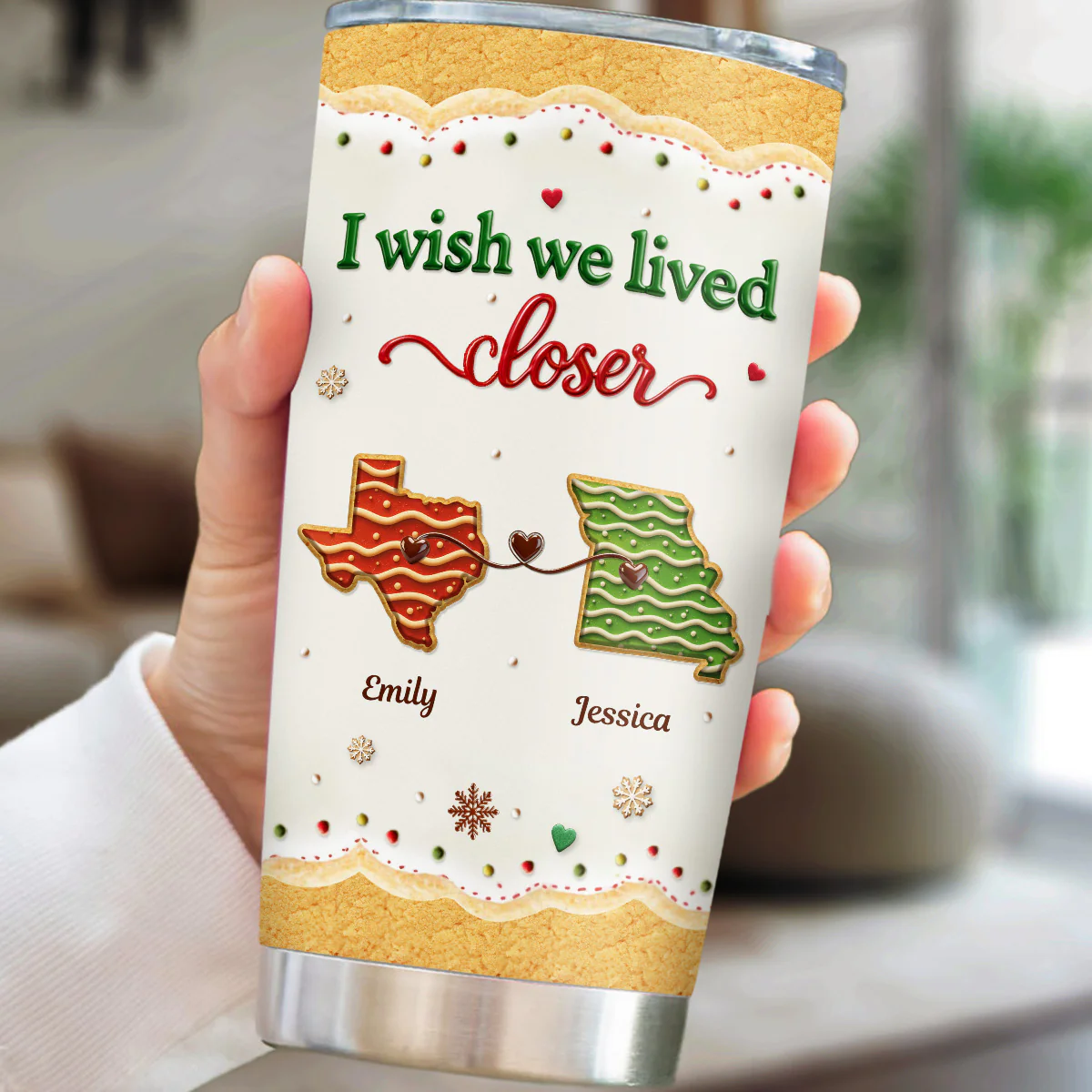 Lived Next Door Bestie - Personalized Custom 3D Inflated Effect Tumbler - Image 2