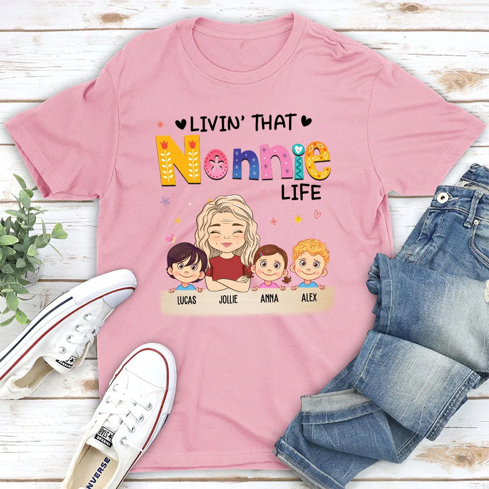Livin’ That Grandma Life - Personalized Custom Unisex T-shirt - Image 3