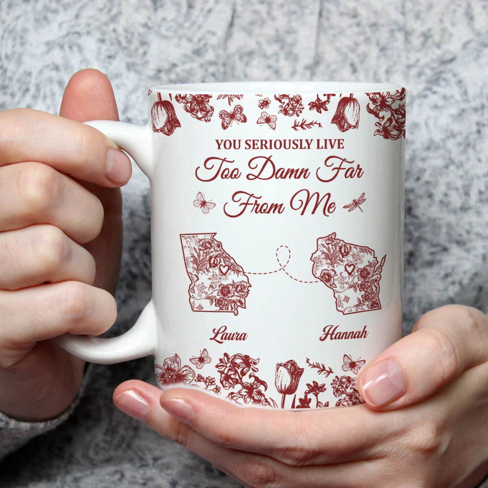 Living Miles Away Is Rude - Personalized Custom Coffee Mug - Image 3