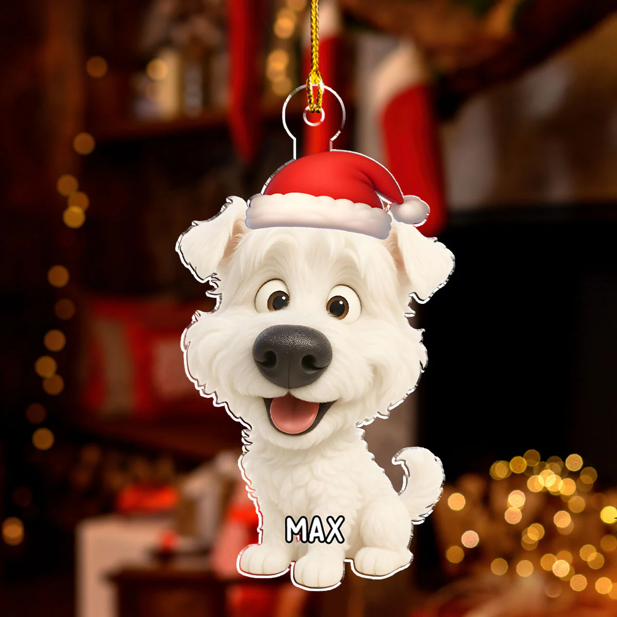 Look At My Dog - Personalized Custom Acrylic Ornament - Image 2